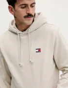 Tommy Jeans суичър с качулка мъжки с памук бежов DM0DM22666