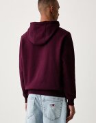 Tommy Jeans суичър с качулка мъжки с памук бордо DM0DM20742