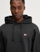Tommy Jeans суичър с качулка мъжки с памук сив DM0DM22666