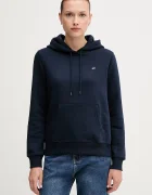 Tommy Jeans Суичър в тъмносиньо с качулка с изчистен дизайн DW0DW19958