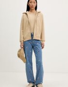 Tommy Jeans тениска basic дамска от памук бежова DW0DW20459