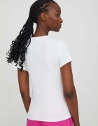 Tommy Jeans тениска basic дамска от памук с еластан бяла DW0DW17383