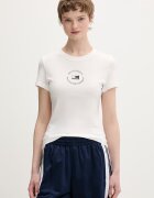 Tommy Jeans тениска basic дамска памучна бяла DW0DW22273