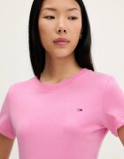 Tommy Jeans тениска базова дамска от памук розова DW0DW20459