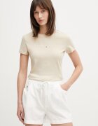 Tommy Jeans тениска дамска от памук бежова DW0DW18398