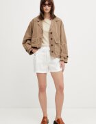 Tommy Jeans тениска дамска от памук бежова DW0DW18398