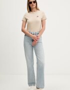 Tommy Jeans тениска дамска от памук бежова DW0DW22274
