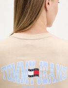 Tommy Jeans тениска дамска от памук бежова DW0DW22274