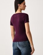 Tommy Jeans тениска дамска от памук бордо DW0DW20458