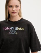 Tommy Jeans тениска дамска от памук черна DW0DW22803