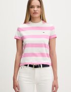 Tommy Jeans тениска дамска от памук розова DW0DW23801