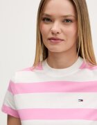 Tommy Jeans тениска дамска от памук розова DW0DW23801