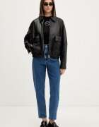 Tommy Jeans тениска дамска от памук с еластан черна DW0DW22807