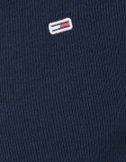 Tommy Jeans тениска дамска от памук с еластан тъмносиня DW0DW17385