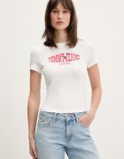 Tommy Jeans тениска дамска с памук бежова DW0DW22272