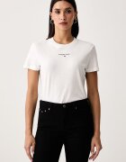 Tommy Jeans тениска дамска с памук бяла DW0DW23527
