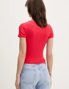 Tommy Jeans тениска дамска с памук червена DW0DW22272