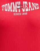 Tommy Jeans тениска дамска с памук червена DW0DW22272