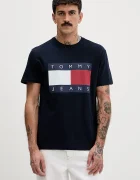 Tommy Jeans тениска мъжка от памук тъмносина DM0DM22645