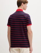 Tommy Jeans тениска с яка мъжка от памук тъмносиня DM0DM22708
