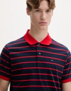 Tommy Jeans тениска с яка мъжка от памук тъмносиня DM0DM22708
