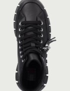 Tommy Jeans TJW PLATFORM SNEAKER LEATHER MC високи кецове дамски от кожа черни високи EN0EN03133