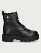 Tommy Jeans туристически обувки дамски от кожа TJW PLATFORM BOOTS WL черни EN0EN03159
