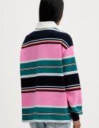 Tommy Jeans уголемен суичър дамски от памук розов DW0DW23483