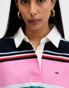 Tommy Jeans уголемен суичър дамски от памук розов DW0DW23483