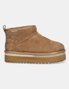 Tommy Jeans Велурени апрески TJW FLATFORM SNOW BOOT SUEDE в бежово EN0EN02841