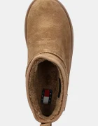 Tommy Jeans Велурени апрески TJW FLATFORM SNOW BOOT SUEDE в бежово EN0EN02841