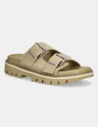 Tommy Jeans Велурени чехли DOUBLE STRAP SANDAL SUEDE