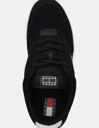 Tommy Jeans Велурени маратонки TJM CUPSOLE LONG LACE SKATE мъжки в черно EM0EM01602