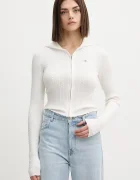 Tommy Jeans Жилетка дамска в бяло от лека материя DW0DW21673