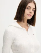 Tommy Jeans Жилетка дамска в бяло от лека материя DW0DW21673