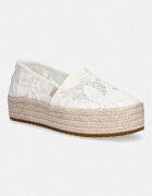 TOMS еспадрили обувки с платформа дамски VALENCIA бели 10023045