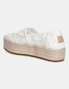 TOMS еспадрили обувки с платформа дамски VALENCIA бели 10023045