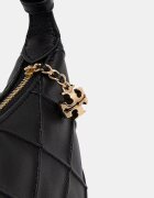 Tory Burch чанта crossbody дамска от кожа Fleming черна 179966