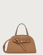 Tory Burch чанта crossbody дамска от кожа Romy Small Bauletto бежова 179989