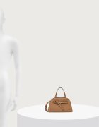 Tory Burch чанта crossbody дамска от кожа Romy Small Bauletto бежова 179989