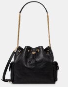 Tory Burch чанта с дълга дръжка дамска от кожа Charlie черна 185831