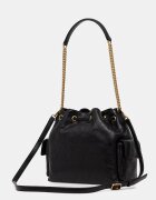 Tory Burch чанта с дълга дръжка дамска от кожа Charlie черна 185831