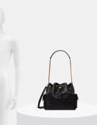 Tory Burch чанта с дълга дръжка дамска от кожа Charlie черна 185831