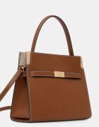 Tory Burch чанта tote дамска от кожа Lee Radziwill кафява 179398
