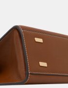 Tory Burch чанта tote дамска от кожа Lee Radziwill кафява 179398