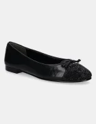 Tory Burch Кожени балеринки Cap-Toe Pave Ballet