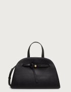 Tory Burch шопинг чанта дамска от кожа Romy черна 179990