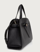 Tory Burch шопинг чанта дамска от кожа Romy черна 179990