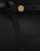Tory Burch шопинг чанта дамска от кожа Romy черна 179990