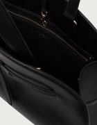 Tory Burch шопинг чанта дамска от кожа Romy черна 179990
